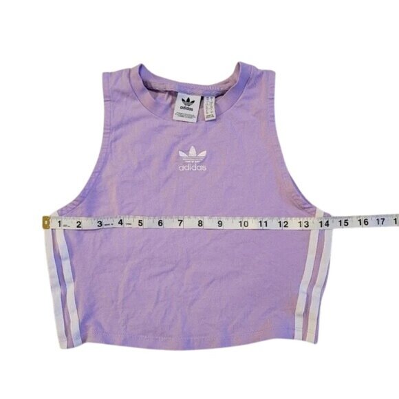 Adidas Pastel Purple Sleeveless Crop Top - Picture 3 of 6